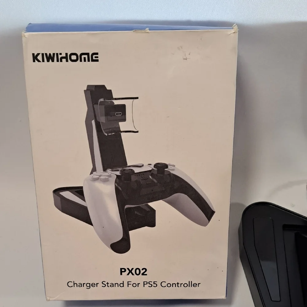 iHome Black Dual Controller Charger with Blue LED